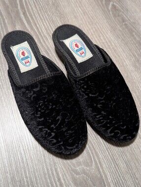 FOAMLITE CANADA | vintage crush velvet wedge house slippers